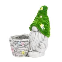 Sodo dekoracija "Nykštukas" Garden Center QNLR01H, 30 cm x 18 cm x 36 cm, balta sp./žalia sp.