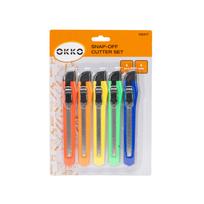 Statybinių peilių rinkinys Okko, 13.2 cm, plastikas/metalas, 5 vnt.