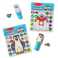 Lipdukai, rinkinys, gyvūnai Melissa & Doug Sticker WOW! Winter, mėlyna sp.