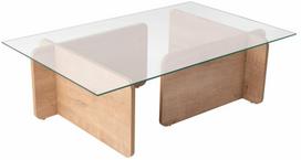 Kavos staliukas Nordure Flavio, rusva sp., 65 cm x 105 cm x 30 cm