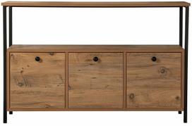 Konsolinis staliukas Nordure Solace, ruda sp./juoda sp., 120 cm x 29.5 cm x 77 cm