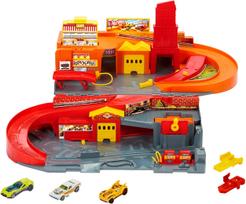 Automobilių stovėjimo aikštelė Mattel Hot Wheels Hot Ones Sto & Go, įvairių spalvų