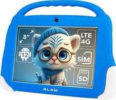 Planšetinis kompiuteris Blow Kids Tab 8, 8", 4GB/64GB, 4G, blue sp.