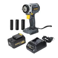 Akumuliatorinis smūginis veržliasukis Grunder CW-B0A18, 18 V, 4000 mAh