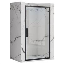 Dušo durys Rea Rapid Swing, 80 cm x 195 cm, juoda sp./skaidrus