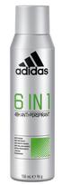 Vyriškas dezodorantas Adidas 6 in 1 Anti-perspirant, 150 ml