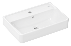 Vonios praustuvas Hansgrohe Xanuia Q Compact, keramika, 55 cm x 37 cm x 17 cm, balta sp.
