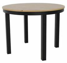 Valgomojo stalas išskleidžiamas Bernardin, juoda sp./artisan oak, 100 - 176 cm x 100 cm x 76 cm