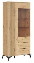 Vitrina Lamea REG1D1W2S, ąžuolo sp., 90 cm x 41 cm x 197 cm