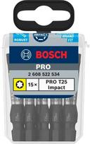 Smūginių galvučių komplektas Bosch Pro, T25, 55 mm