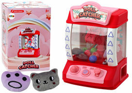Interaktyvus žaislas, žaislinis prizų gaudymo automatas Lean Toys Doll Catcher, 20 cm, rožinė sp.