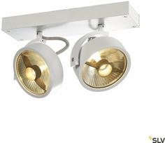 Šviestuvas lubų ir sienų SLV Kalu, GU10, 2 x 75 W, balta sp. / balta sp.