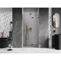 Dušo durys Mexen Lunar Right, 125 cm x 200 cm, aukso sp./rožinė sp./grūdintas