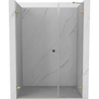 Dušo durys Mexen Lunar-B Left, 150 cm x 200 cm, aukso sp./grūdintas