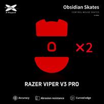 Kompiuterio pelės kojelės X-raypad Obsidian Skates Razer Viper V3 Pro, 2 vnt.