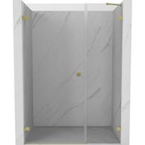 Dušo durys Mexen Lunar-B Left, 125 cm x 200 cm, aukso sp./grūdintas