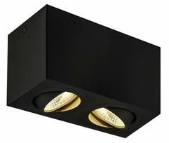 Šviestuvas lubų SLV Triledo 1002003, LED, 3000 °K, 2 x 14 W, juoda sp.