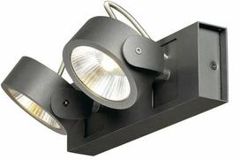 Šviestuvas lubų ir sienų SLV Kalu 1000129, LED, 3000 °K, 2 x 31 W, juoda sp.