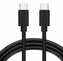 Kabelis Alburnus, USB Type-C, 100 cm, juoda sp., 60 W