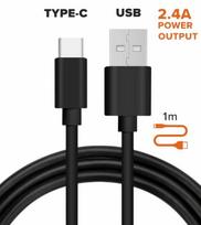 Kabelis Alburnus, USB/USB Type-C, 100 cm, juoda sp.