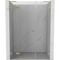 Dušo durys Mexen Lunar L Left, 160 cm x 200 cm, aukso sp./grūdintas