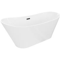 Vonia, laisvai pastatoma Mexen Dora, 160 cm x 75 cm x 72 cm, ovalas, balta sp./juoda sp.