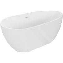 Vonia, laisvai pastatoma Mexen Eos, 150 cm x 75 cm x 58 cm, asimetrinė, balta sp.