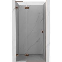 Dušo durys Mexen Lunar L, 90 cm x 200 cm, skaidri sp./aukso sp./rožinė sp./grūdintas