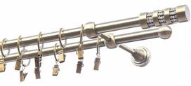 Karnizo komplektas Eliza Cylinder Krysztal, 150 cm, Ø 16 mm, antikinio aukso