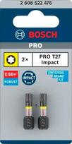 Atsuktuvų antgalių komplektas Bosch Pro Impact T, T27, 25 mm, 1/4"