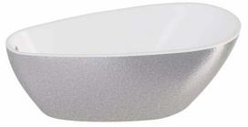 Vonia, laisvai pastatoma Besco Goya A-Line Glam, 160 cm x 73 cm x 62 cm, ovalas, sidabro sp.