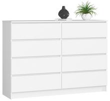 Komoda Akord Furniture Factory K140, balta sp., 99 cm x 138 cm x 40 cm