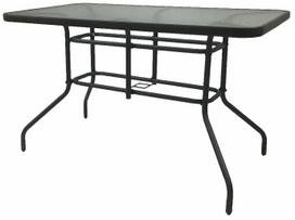 Lauko stalas Bergama, juoda sp., 140 cm x 80 cm x 70 cm