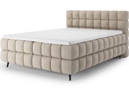 Lova dvigulė Sabeno, 180 x 200 cm, rusva sp., su čiužiniu, su grotelėmis