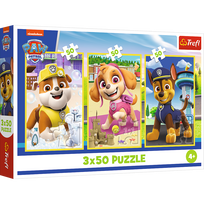 Dėlionė 3in1 Trefl Paw Patrol Our Dogs 34878, 18 cm x 27.5 cm, 150 vnt., įvairių spalvų