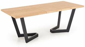 Valgomojo stalas išskleidžiamas Massive 2, ąžuolo sp./juoda sp., 160 - 250 cm x 90 cm x 77 cm