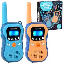 Policininko žaislas, radijo stotelės Walkie Talkie, mėlyna sp./oranžinė sp.