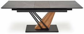 Valgomojo stalas išskleidžiamas Volant, ąžuolo sp./juoda sp., 140 - 180 cm x 90 cm x 76 cm