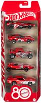 Automobilių rinkiniai Mattel Hot Wheels 80 JGK08, 1:64, raudona sp.