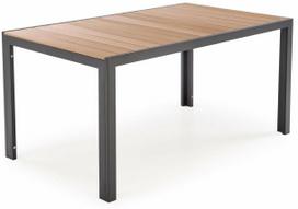 Valgomojo stalas Fierro, ruda sp./juoda sp., 150 cm x 90 cm x 74 cm