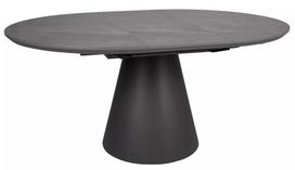 Valgomojo stalas išskleidžiamas Angel II, juoda sp./pilka sp., 120 - 160 cm x 120 cm x 75 cm