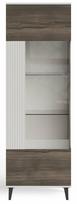 Vitrina Random, ruda sp./balta sp./juoda sp., 40 cm x 60 cm x 182 cm