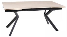 Valgomojo stalas išskleidžiamas Norton, juoda sp./rusva sp., 160 - 240 cm x 90 cm x 77 cm