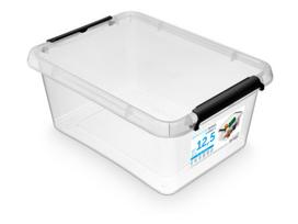 Daiktadėžė su dangčiu Simple THK-078653, 12.5 l, skaidri sp., 39 x 29 x 16.5 cm