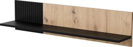 Sieninė lentyna Cama Meble Merci, ąžuolo sp./juoda sp., 25 cm x 20 cm x 110 cm