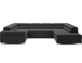 Modulinė sofa Louis Sawana 14, juoda sp., kairinė, 202 x 347 cm x 92 cm