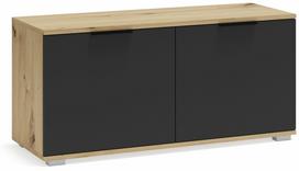 Prieškambario spinta Clif ST-100, ruda sp./juoda sp., 100 cm x 38 cm x 48 cm