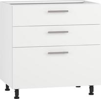 Apatinė virtuvinė spintelė Vento DS3-80/82, balta sp., 80 cm x 52 cm x 82 cm