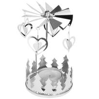 Žvakidė Mondex, metalas, Ø 8 cm, 13 cm, sidabro sp.