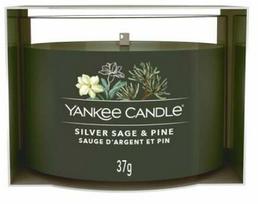 Žvakė, aromatinė Yankee Candle Mini Silver Sage & Pine, 7 - 10 h, 37 g, Žalia sp.